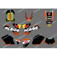 Nouveau Style (0422 Bull) Team Graphics &amp; Backgrounds Decals pour Ktm Exc 125/200/250/300/400/450/525 2003